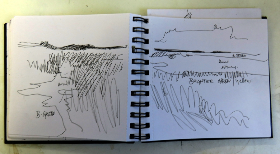 Sketchbook used on Norfolk visit