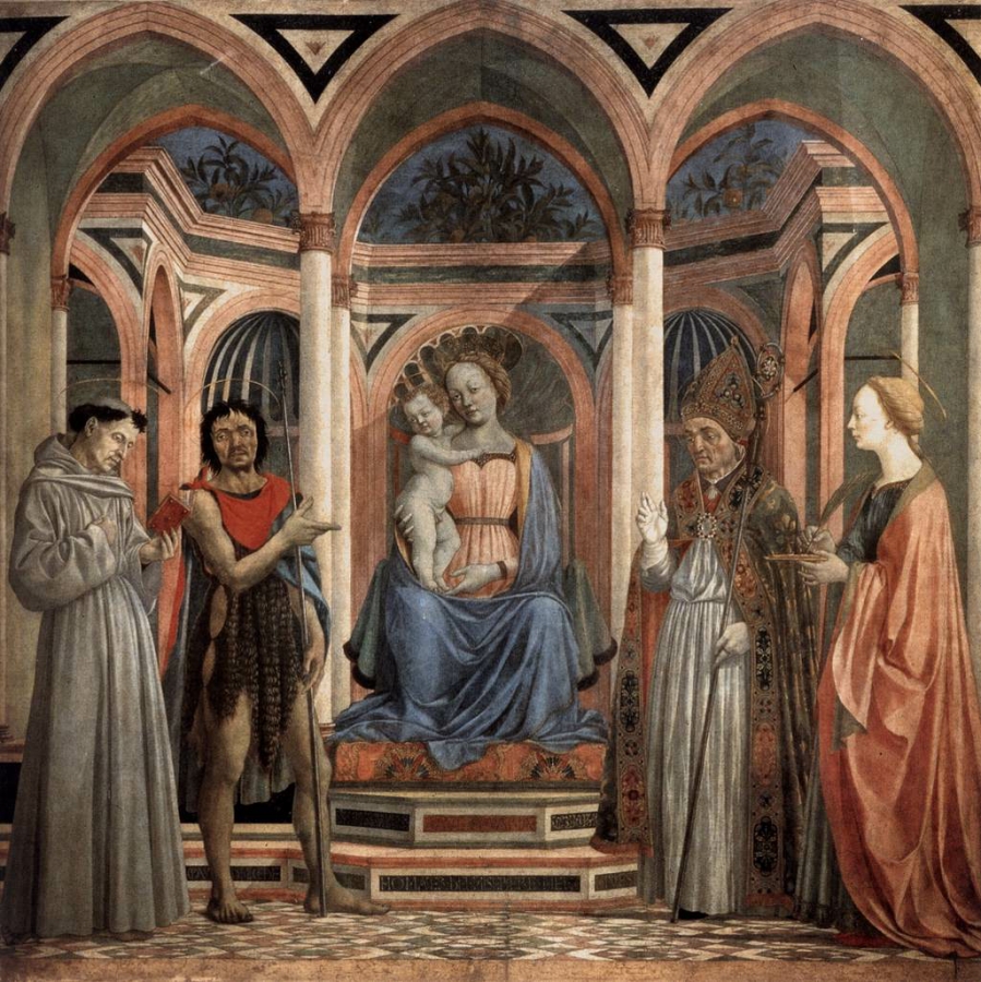 Domenico_Veneziano_-_The_Madonna_and_Child_with_Saints_-_WGA06428